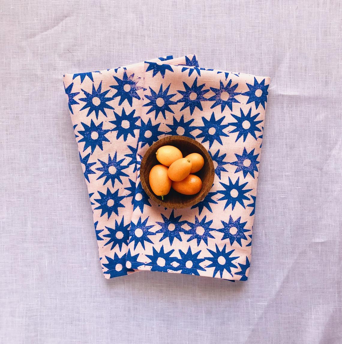 Block printed napkins