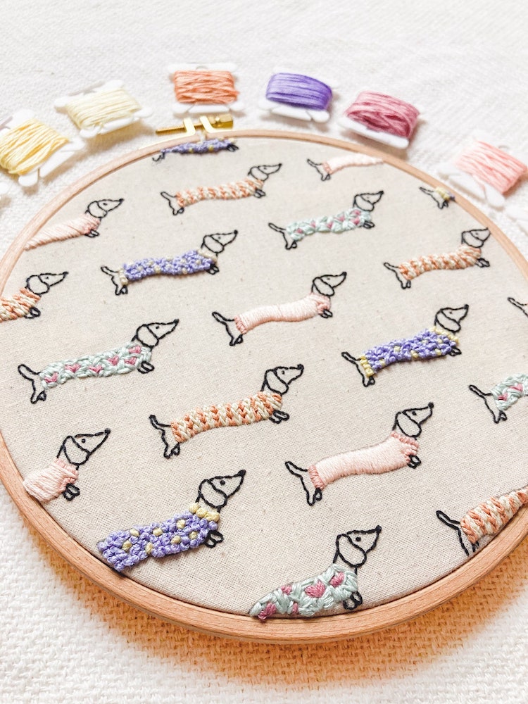 Dachshund Embroidery Patternn