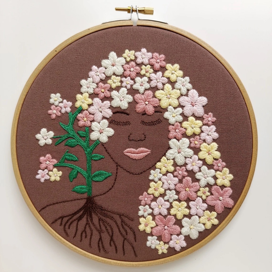 Contemporary embroidery pattern