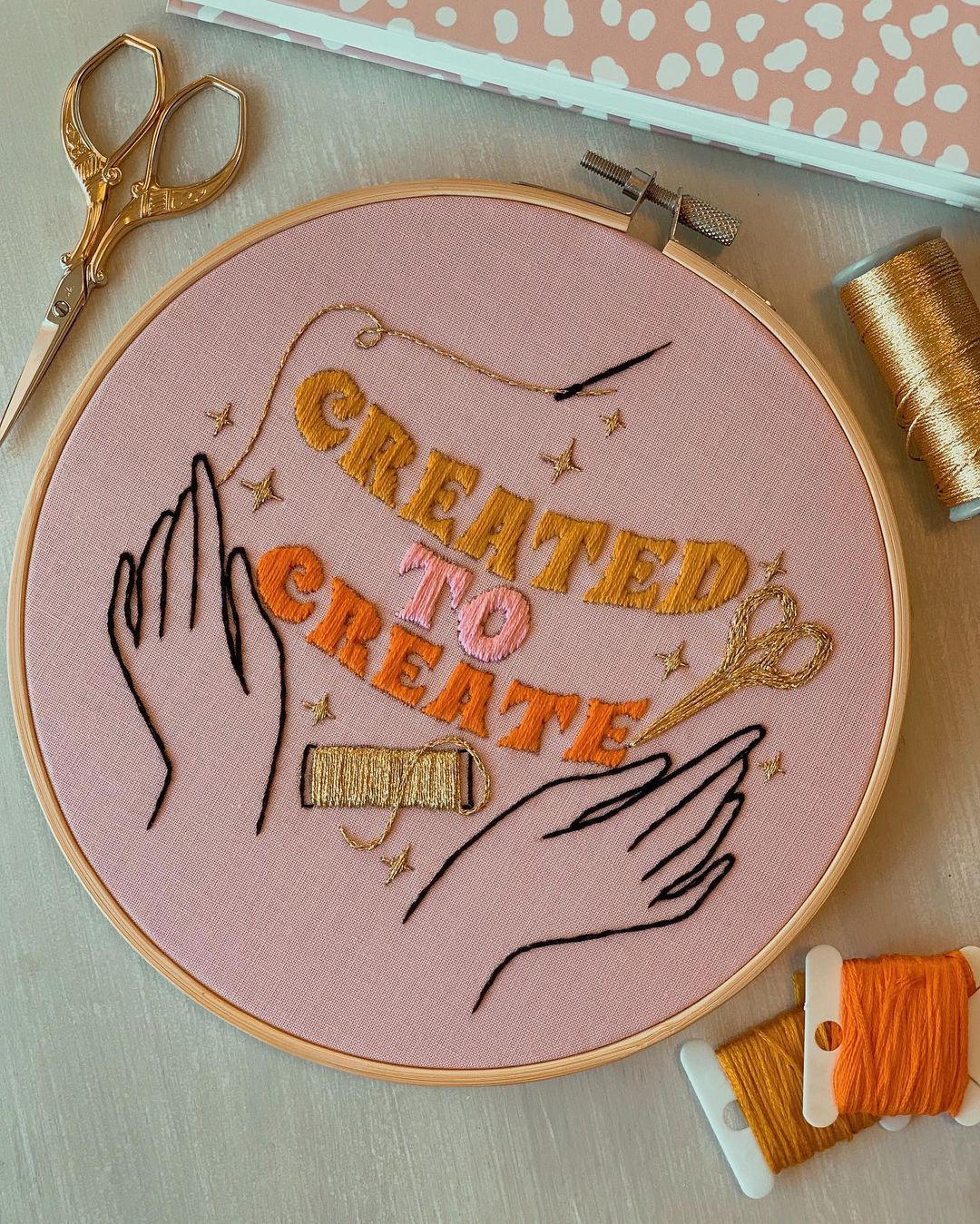 Modern hand embroidery pattern to download right now