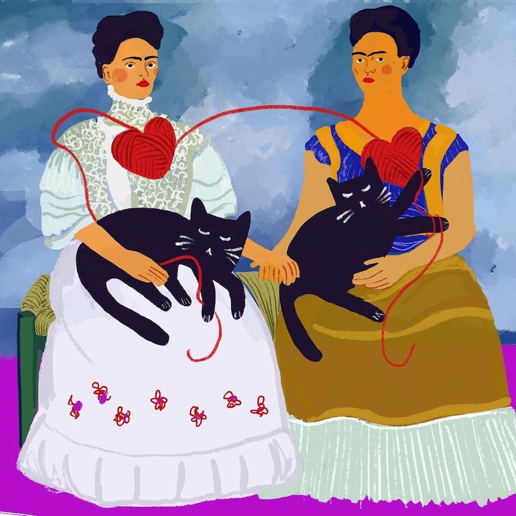 Cat art and art history by Nia Gould