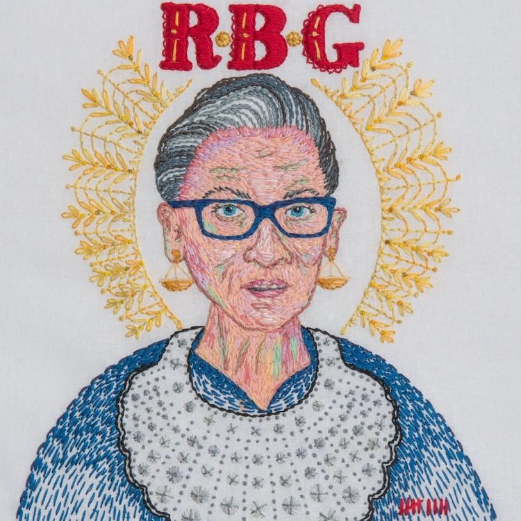 Embroidery of Ruth Bader Ginsberg