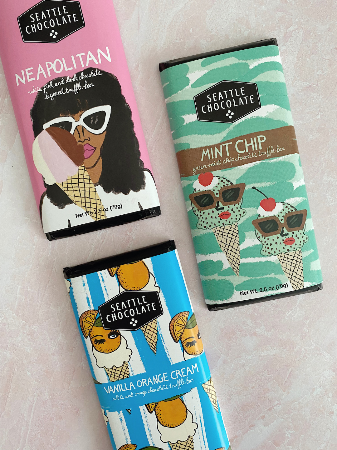 Kendra Dandy and Seattle Chocolate Packaging