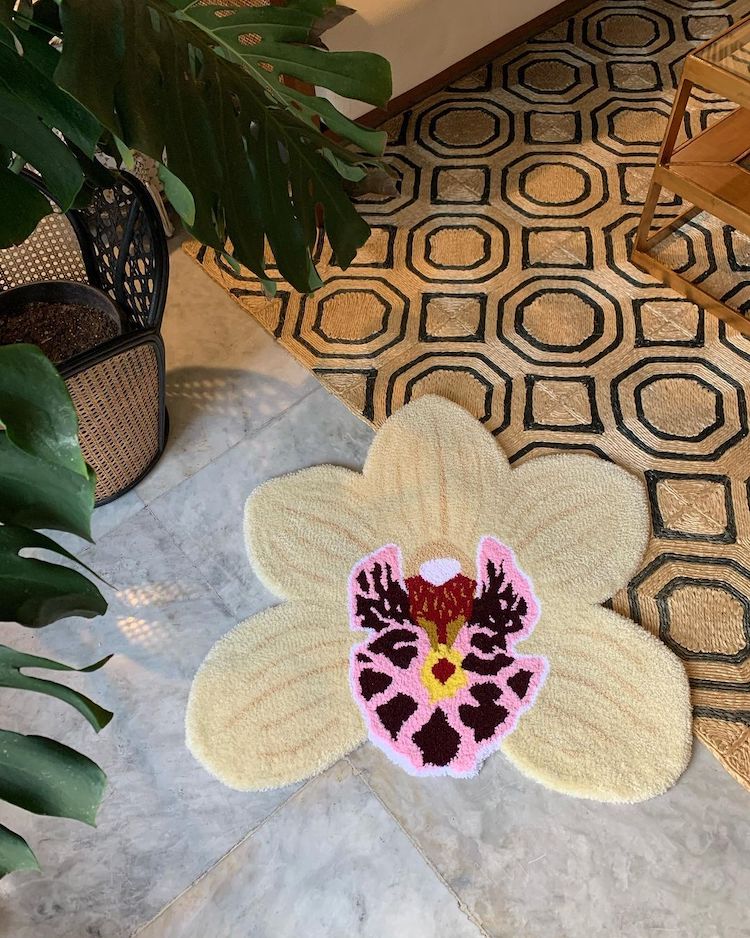 Floral rug art by Studio Meche