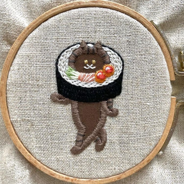 Embroidered Cats