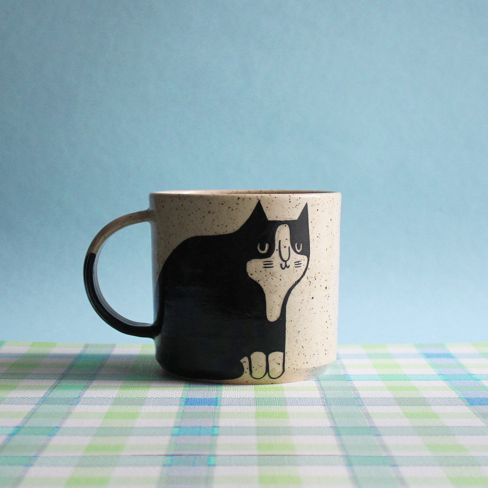 Tuxedo cat cup