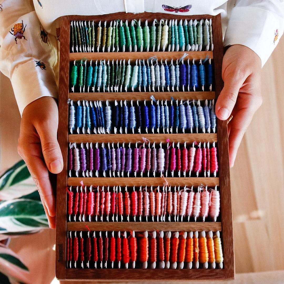 Thread organized neatly