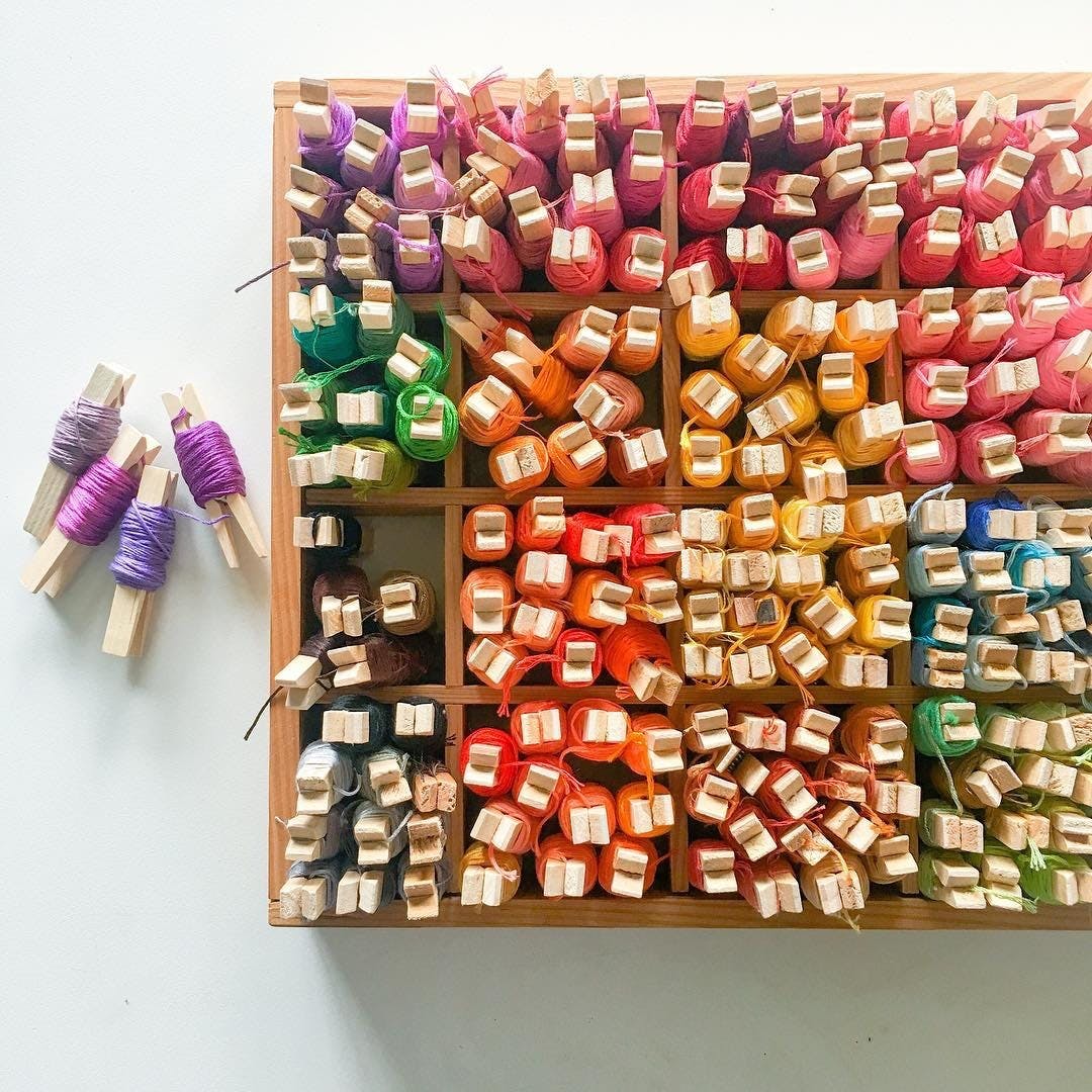 Thread organized neatly