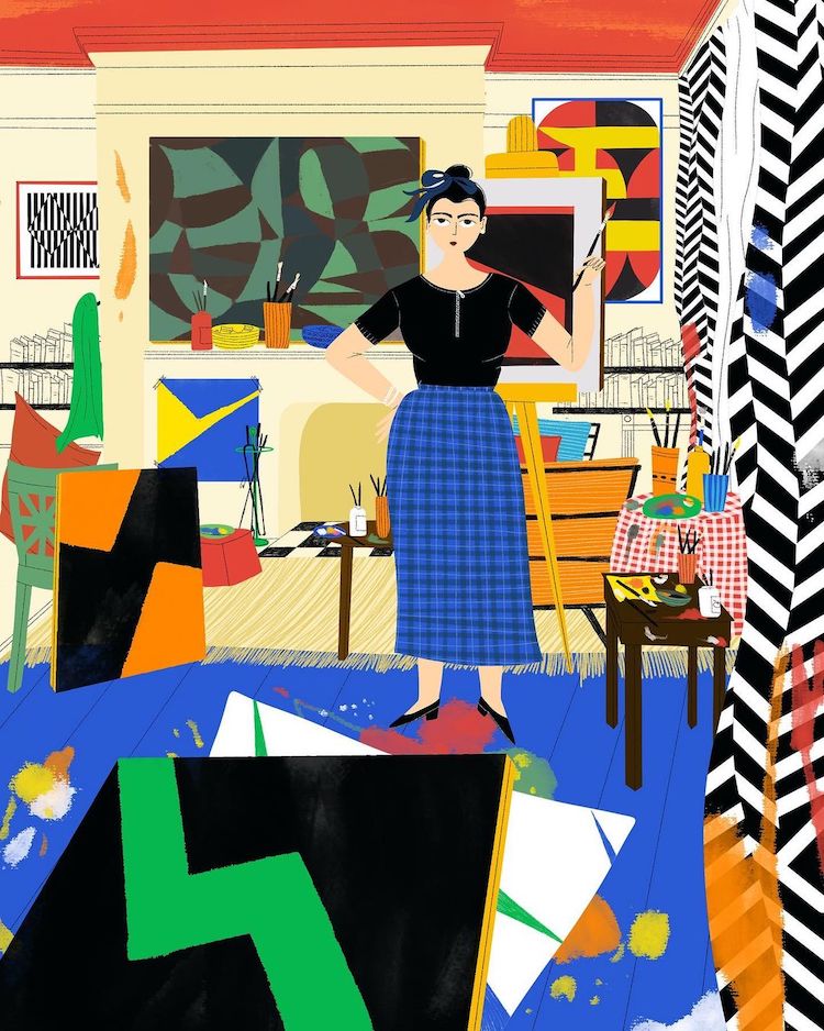 Illustration of Carmen Herrera