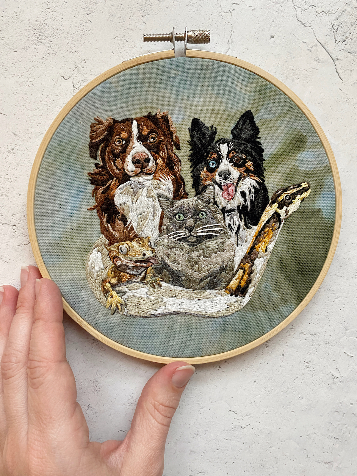 Custom pet portrait patch by Brown Paper Stitch