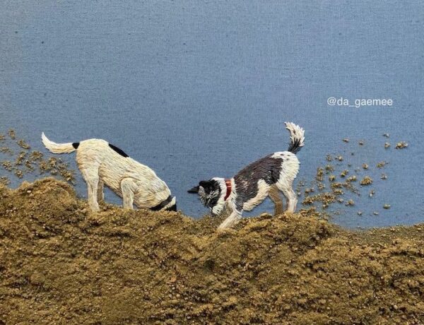 Embroidery art fo dogs by by da_gaemee