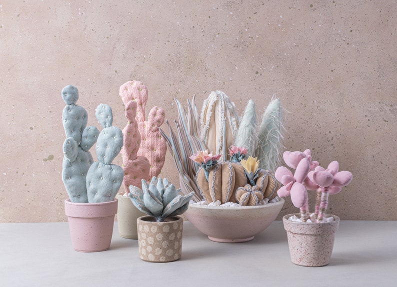 Fabric Cacti and Succulents