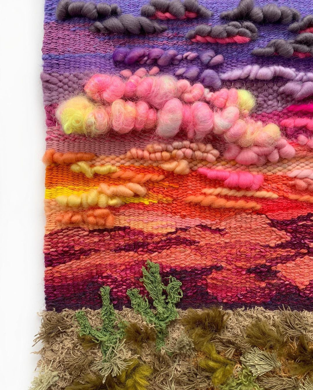 Weaving landscape art by Painted Sky Textile