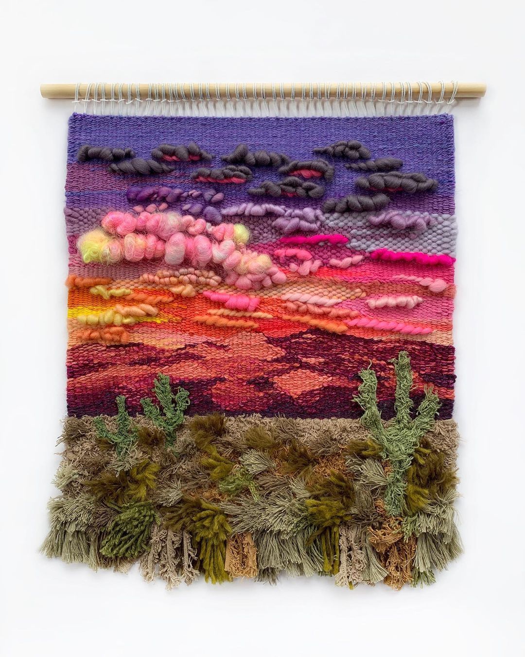 Weaving landscape art by Painted Sky Textile