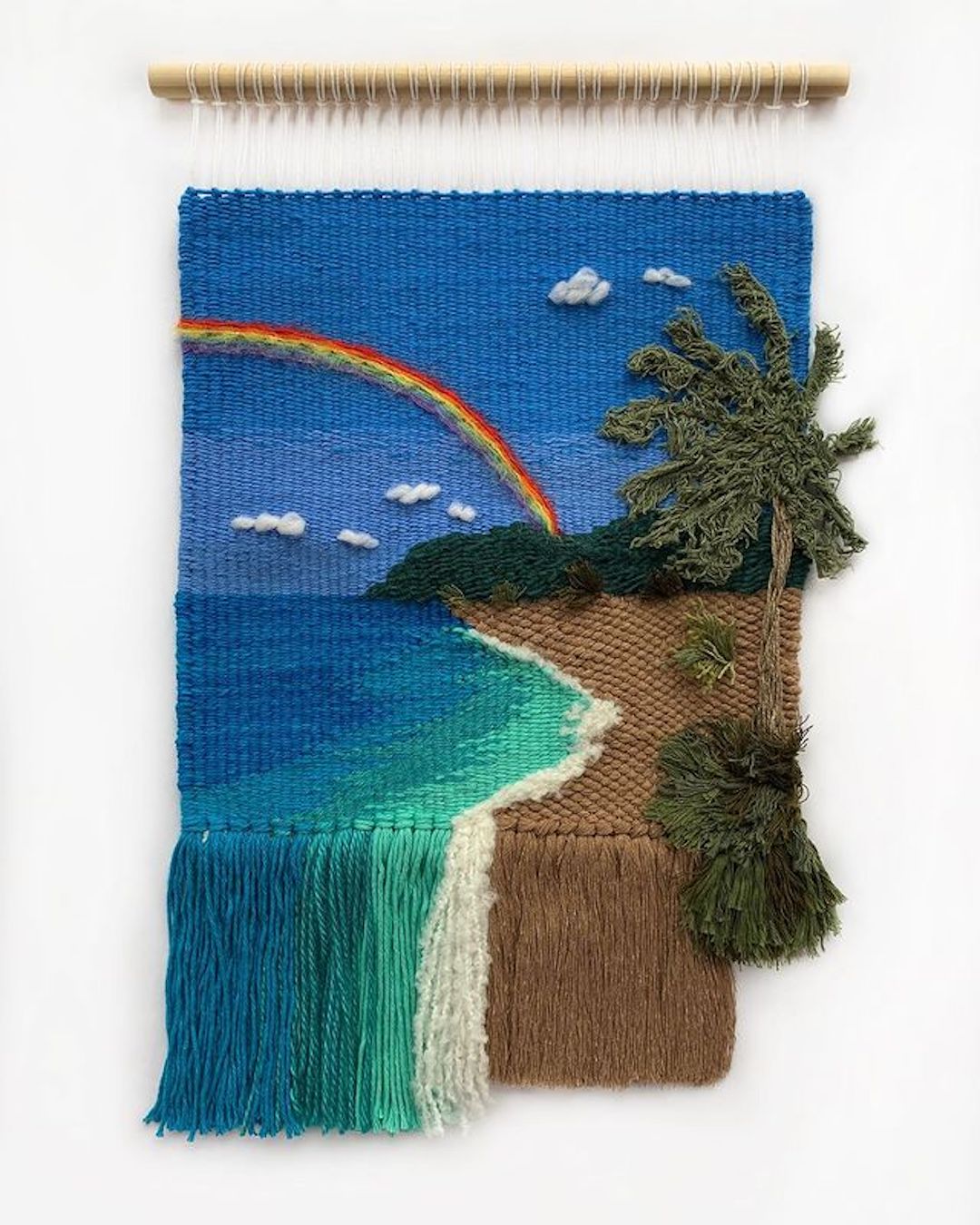 Weaving landscape art by Painted Sky Textile