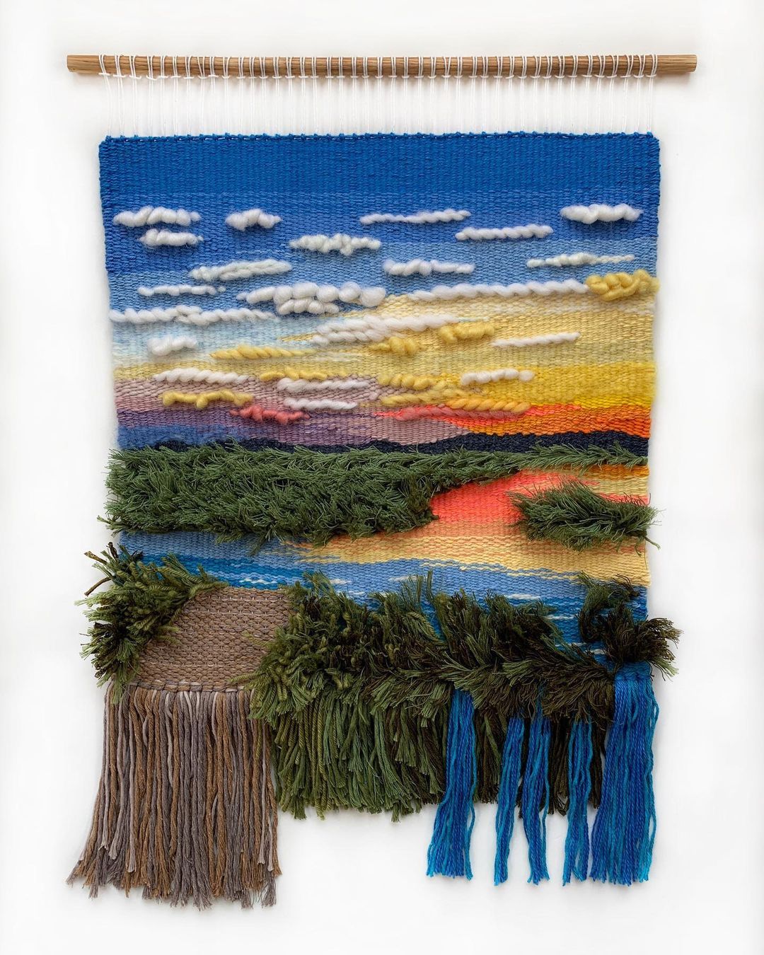 Weaving landscape art by Painted Sky Textile