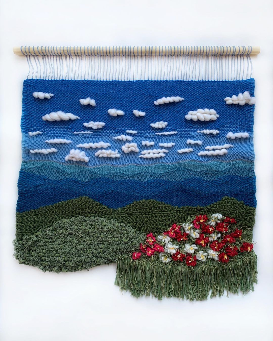 Weaving landscape art by Painted Sky Textile