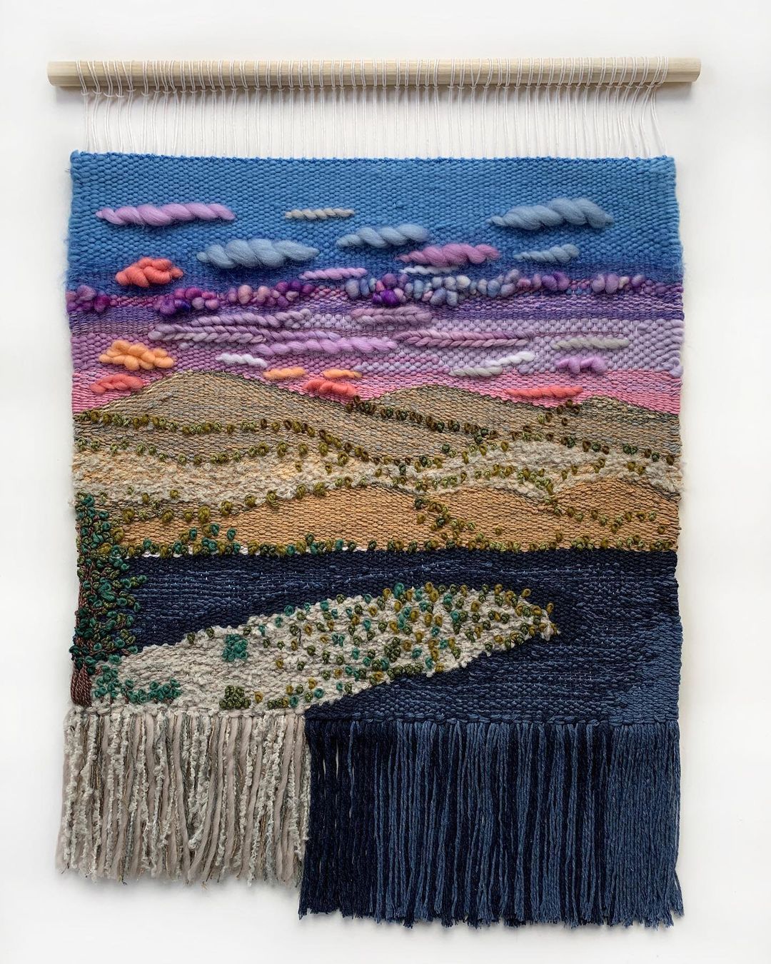 Weaving landscape art by Adrienne Lee