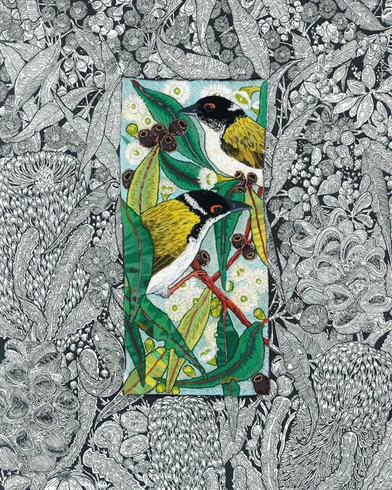 Embroidery Brown Paper Bag