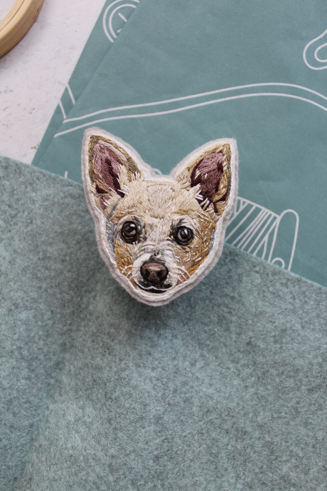 Custom pet portrait patch