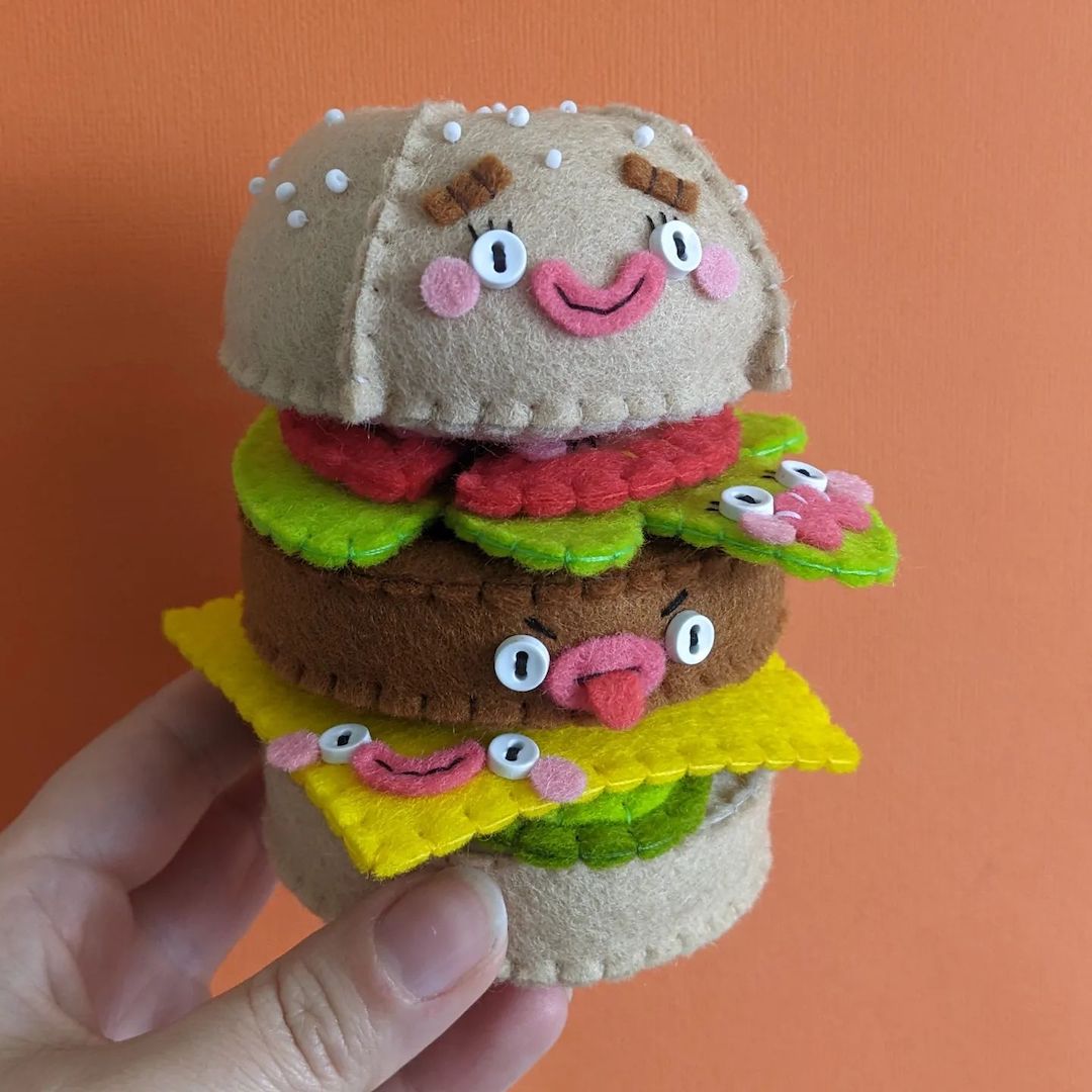 Personality-packed felt food sculptures by Mega Felt