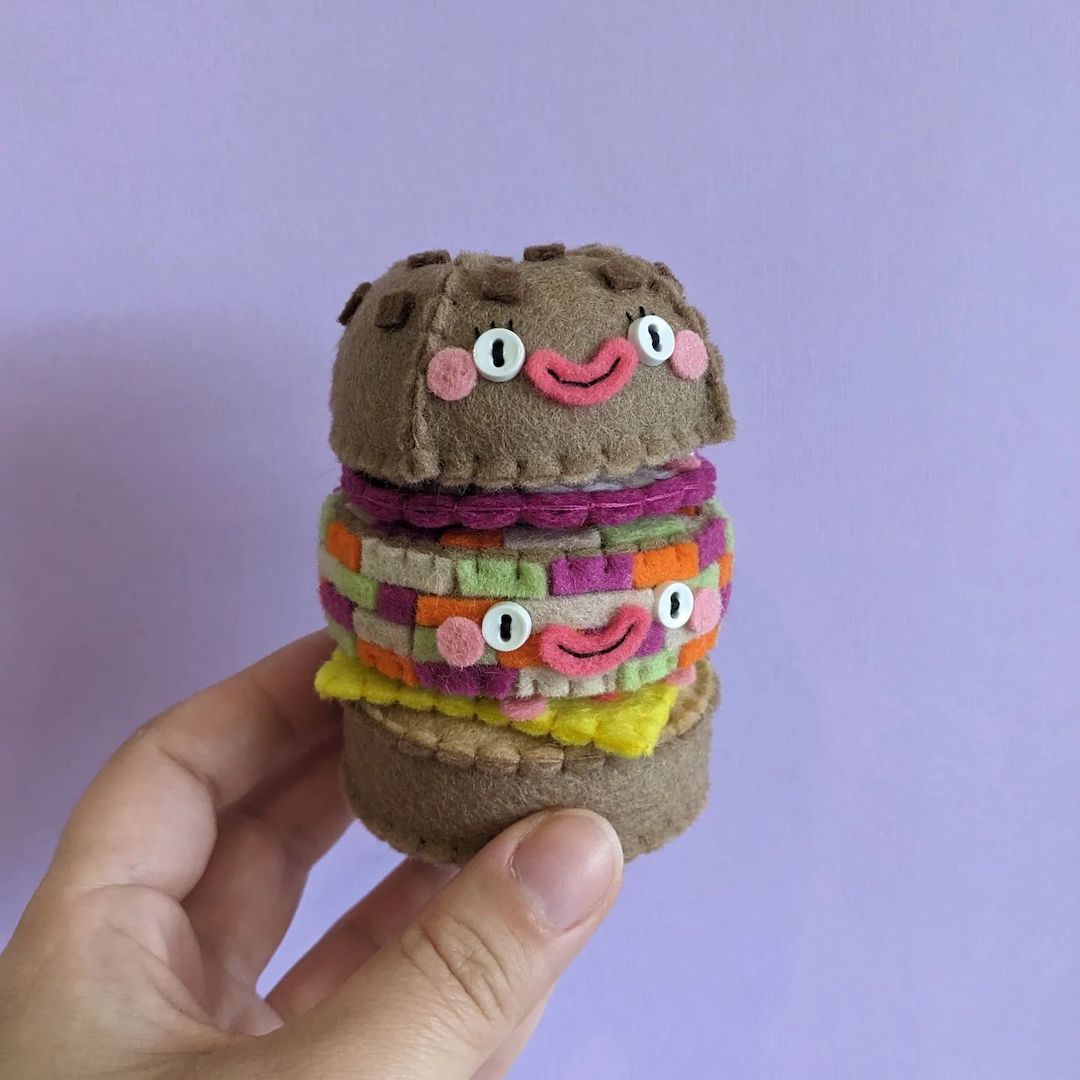 Personality-packed felt food sculptures by Mega Felt