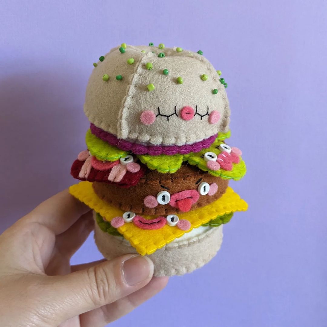 Personality-packed felt food sculptures by Mega Felt