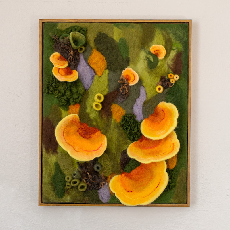 Needle-Felted Fiber Art Inspired by the Forest Floor