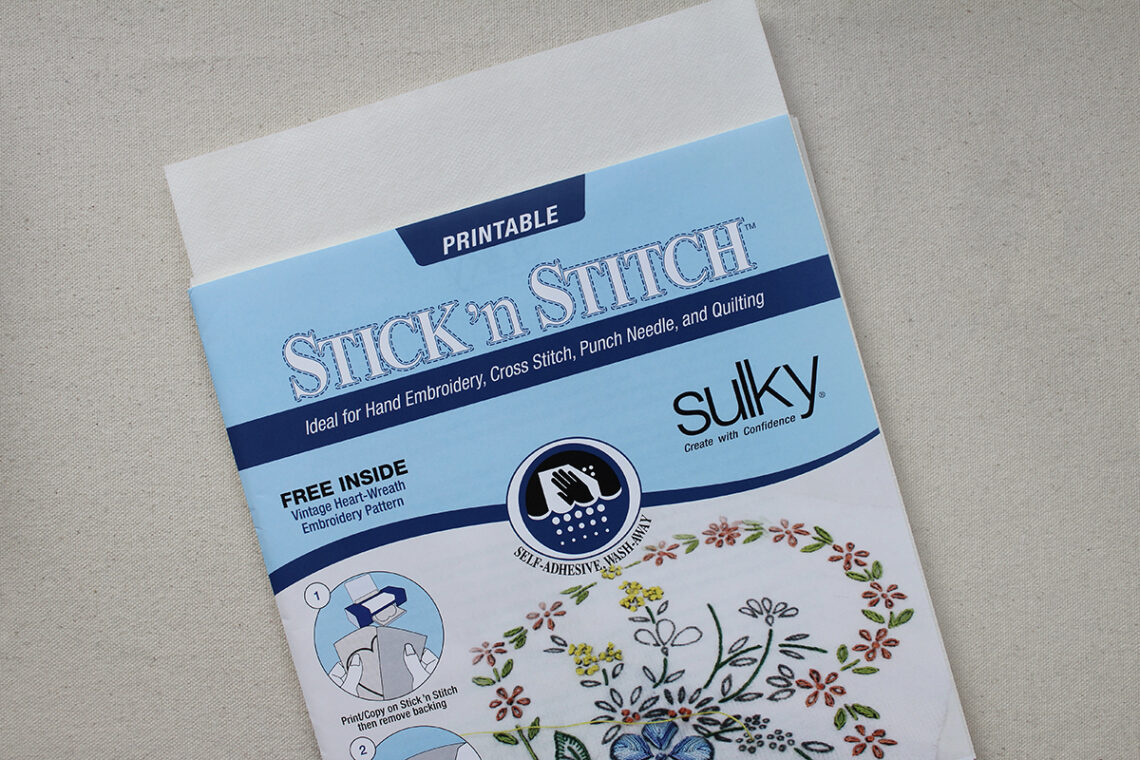 Stick and Stitch Stabilizer for Hand Embroidery